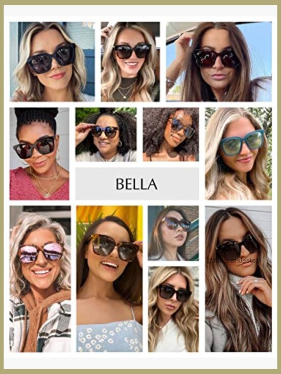 Oversized Square Sunglasses with UV400 Protection, Premium Handcut Acetate & main image 5